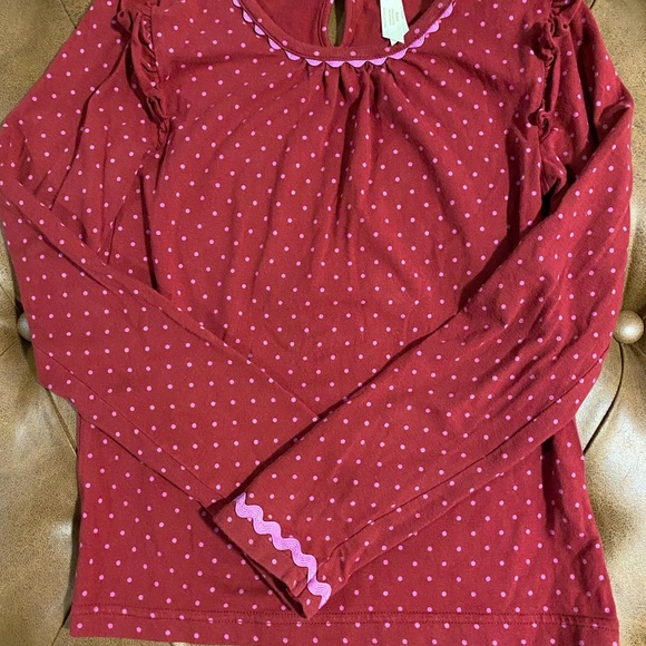 Matilda Jane Burgundy/purple Pearl long sleeve blouse size 8 - Picture 2 of 3
